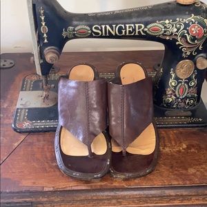 Costume National Leather Slides